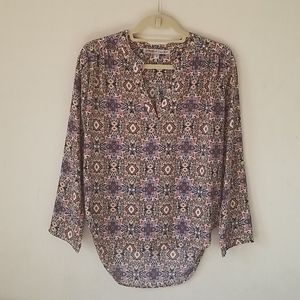 3/22!!! Gypsies and Moondust Patterned Blouse